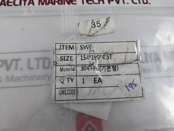 Spiral Wound Gasket 154X190X4.5T