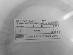 Iss Machinery Services Gasket For 600Lb-5" Globe Valve Apsc2101-00467 Wcb