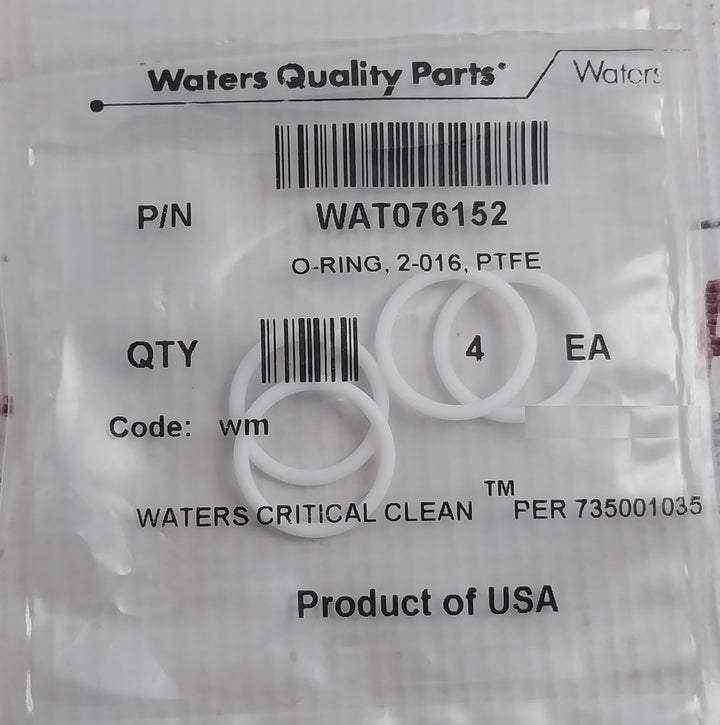 Lot Of 4X Waters Wat076152 Critical Clean O-ring, 2-016, Ptfe 735001035