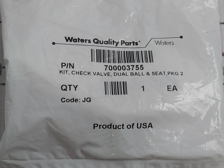 Waters 700003755 Check Valve Dual Ball And Seat