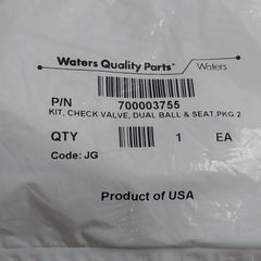 Waters 700003755 Check Valve Dual Ball And Seat