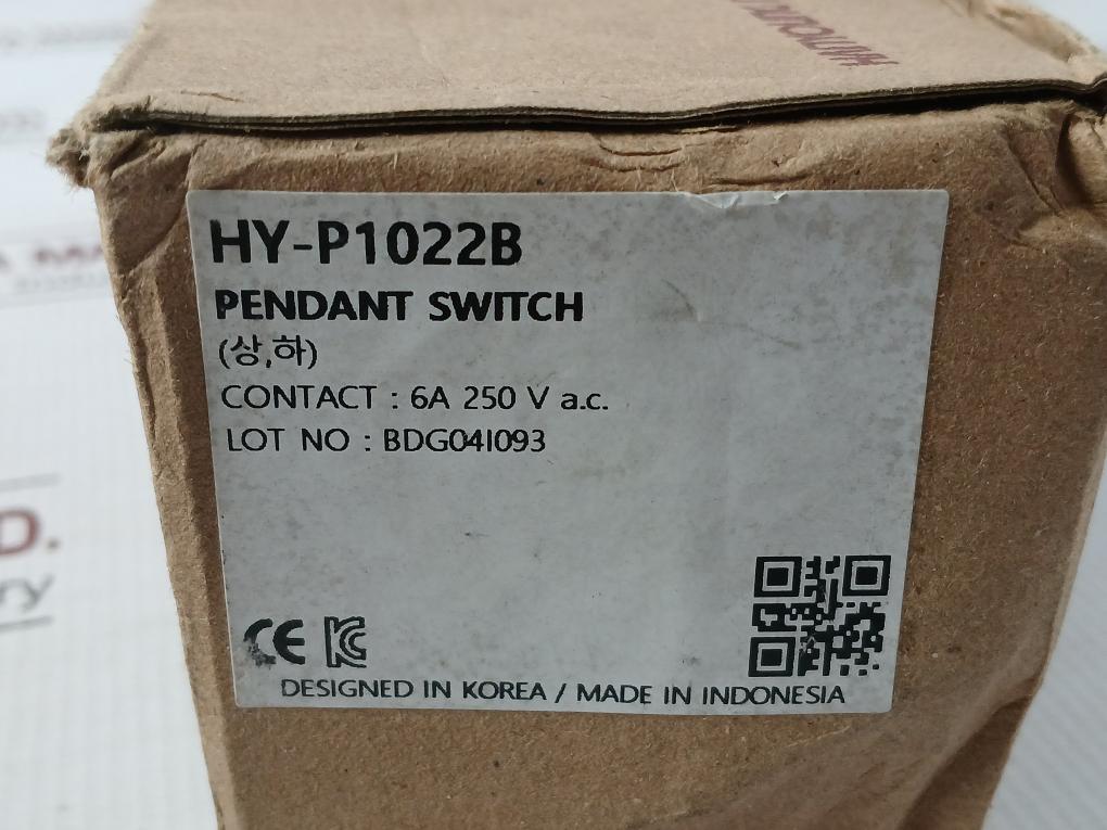 2-button Pendant Switch Hy-p1022B Hanyoung Nux 6A 250V A.C