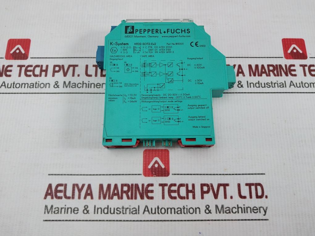 2-channel Isolated Switch Amplifier 20-30Vdc Pepperl+Fuchs Kfd2-sot2-ex2