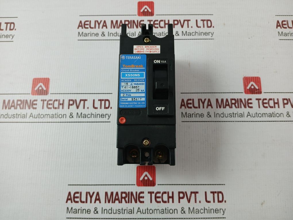 2-pole Circuit Breaker Xs50Ns Terasaki Electric Ac600V Dc250V