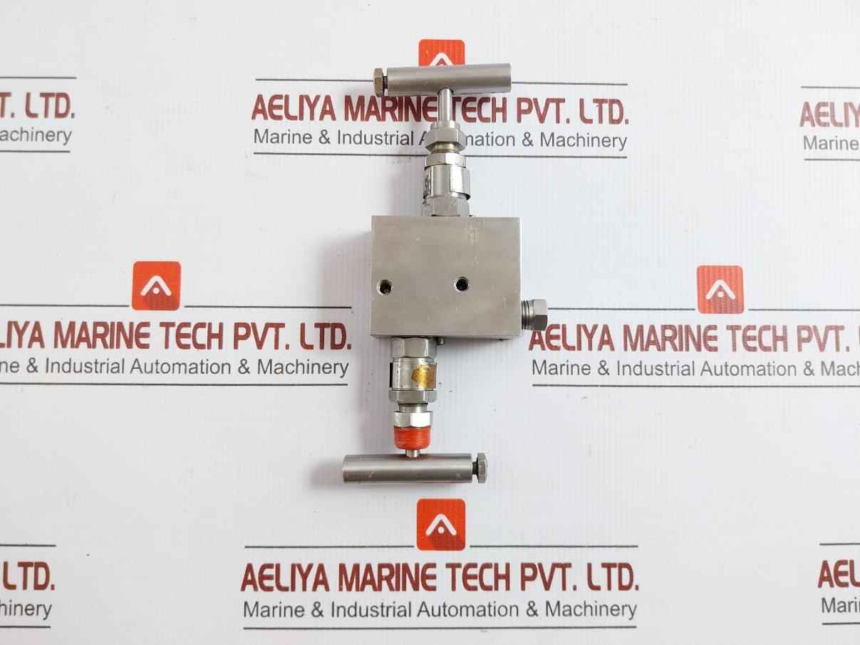 2-way Manifold Valve 1/2" Npt 6000 Psi Brand Aptek 0880901