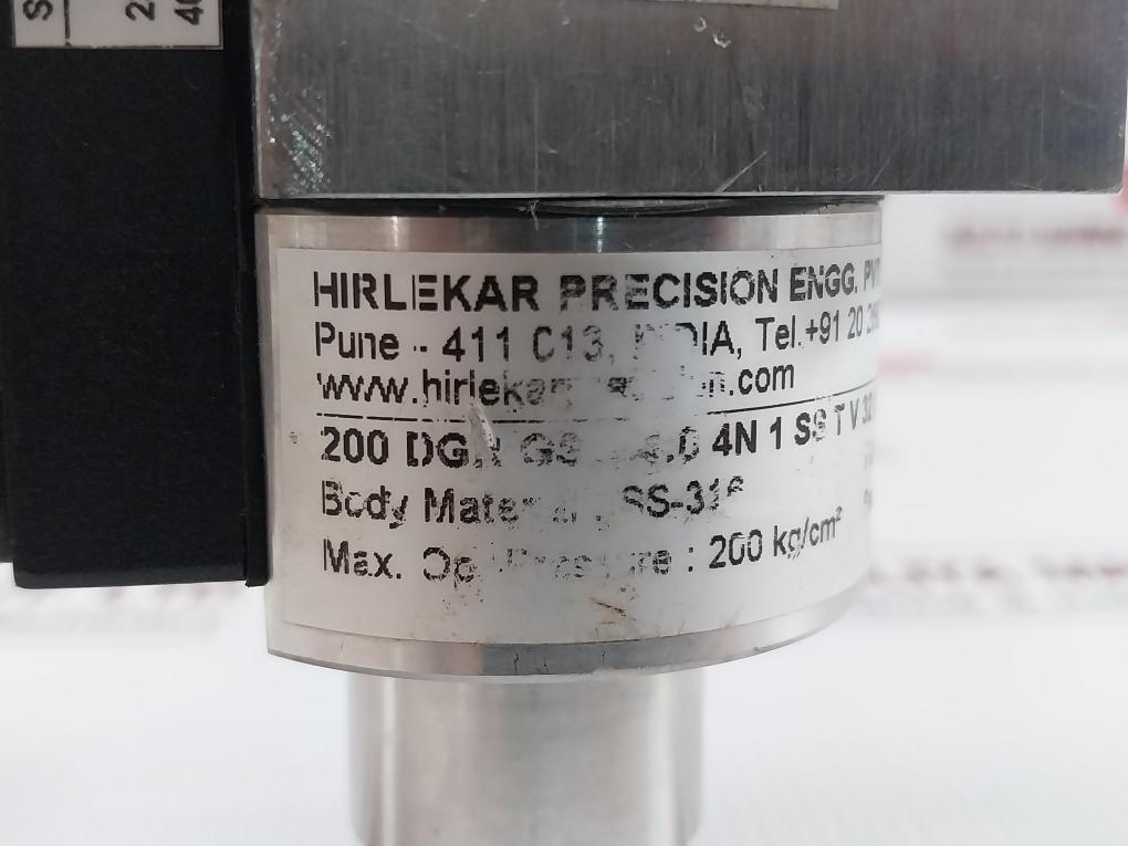 200 Dgr Gs S 4.0 4N 1 Ss T V 32 Differential Pressure Gauge By Hirlekar Precision