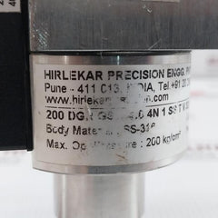 200 Dgr Gs S 4.0 4N 1 Ss T V 32 Differential Pressure Gauge By Hirlekar Precision