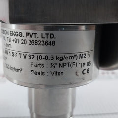 200 Dgr Gs S 4.0 4N 1 Ss T V 32 Differential Pressure Gauge By Hirlekar Precision