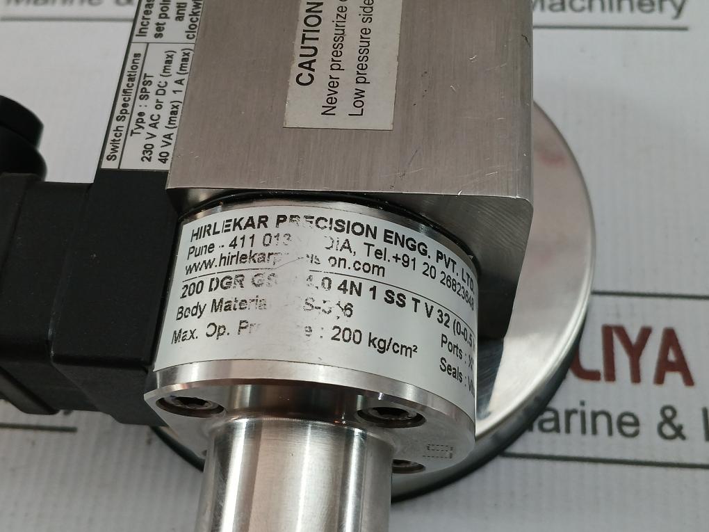 200 Dgr Hirlekar Precision Differential Pressure Gauge Spst