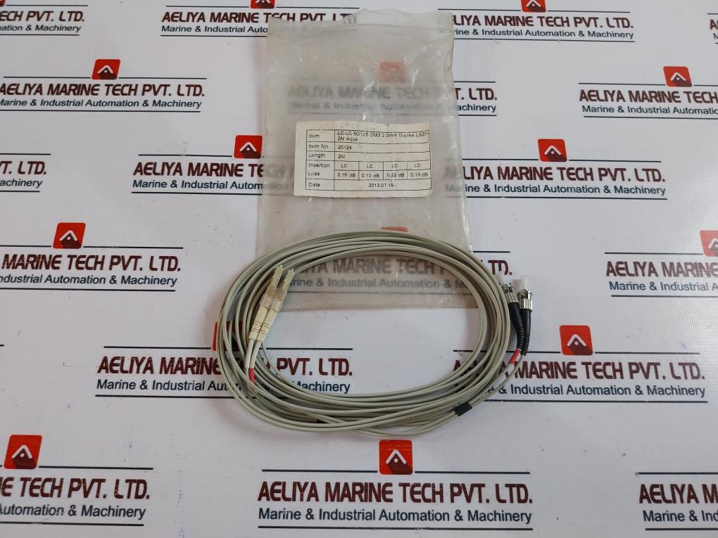 20124 Lc-lc 50/125 Om3 2.0Mm Duplex Lszh 2M Aqua Fiber Patch Cable Multimode