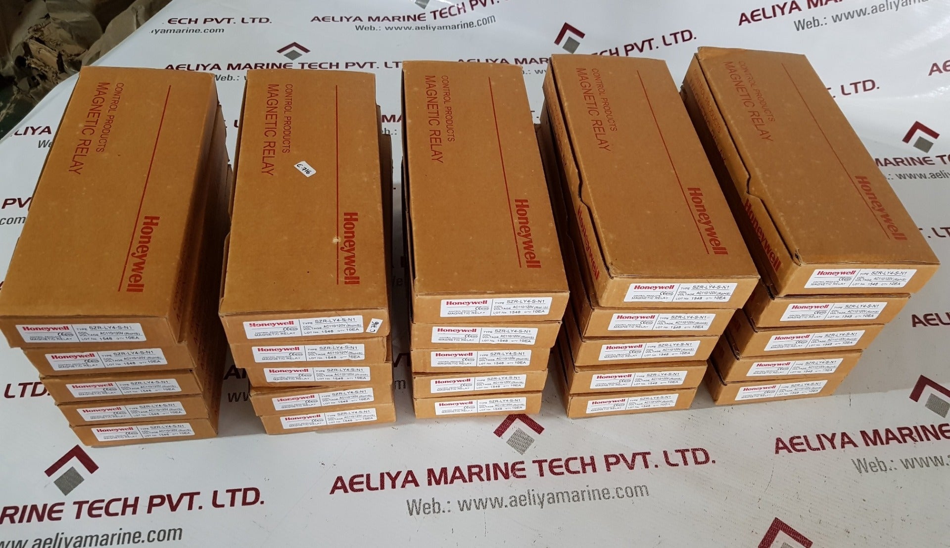 Lot Of 5X Honeywell SZR-LY4-S-N1 Power Relay 10A 250VAC