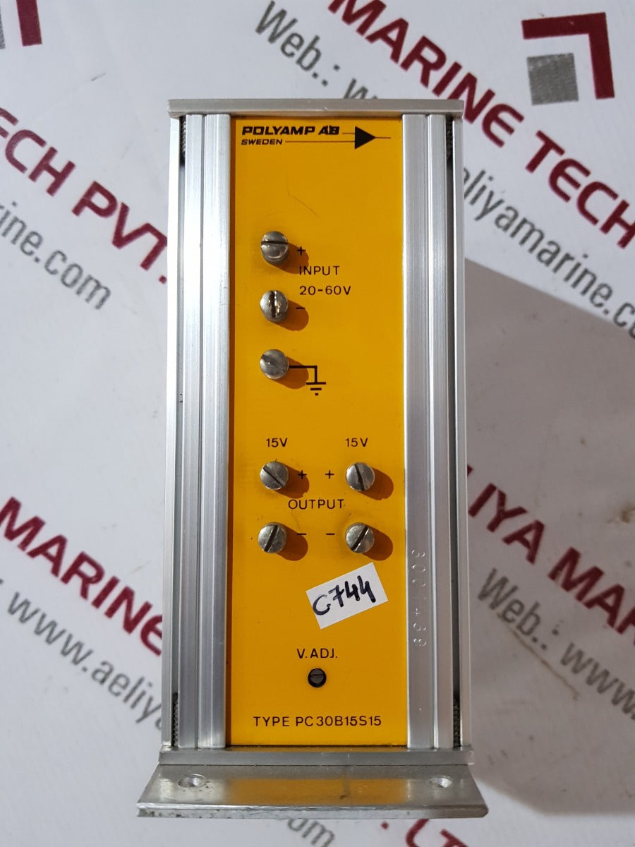 Polyamp pc30b15s15 dc-dc converter 20-60v input 15v output