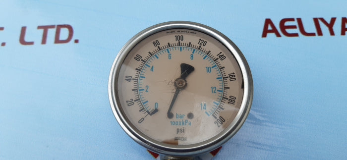 Enfm 113743 Pressure Gauge 0-200 Psi 0-14Bar