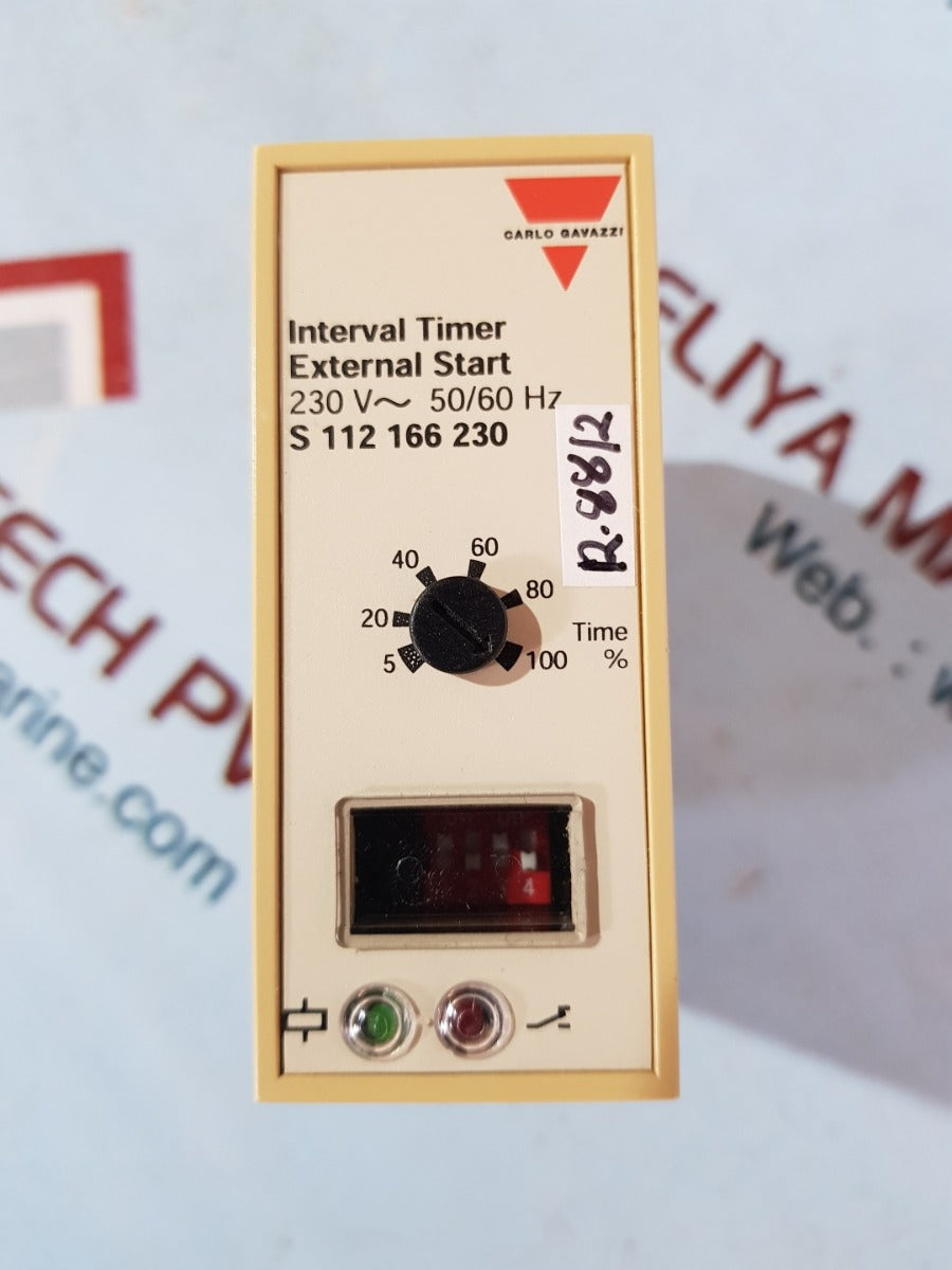 Carlo Gavazzi S 112 166 230 Interval Timer 230V 50/60Hz 3Va 8A 250V