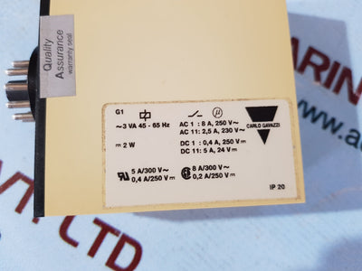 Carlo Gavazzi S 112 166 230 Interval Timer 230V 50/60Hz 3Va 8A 250V