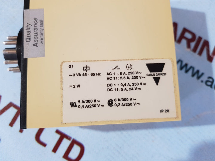 Carlo Gavazzi S 112 166 230 Interval Timer 230V 50/60Hz 3Va 8A 250V