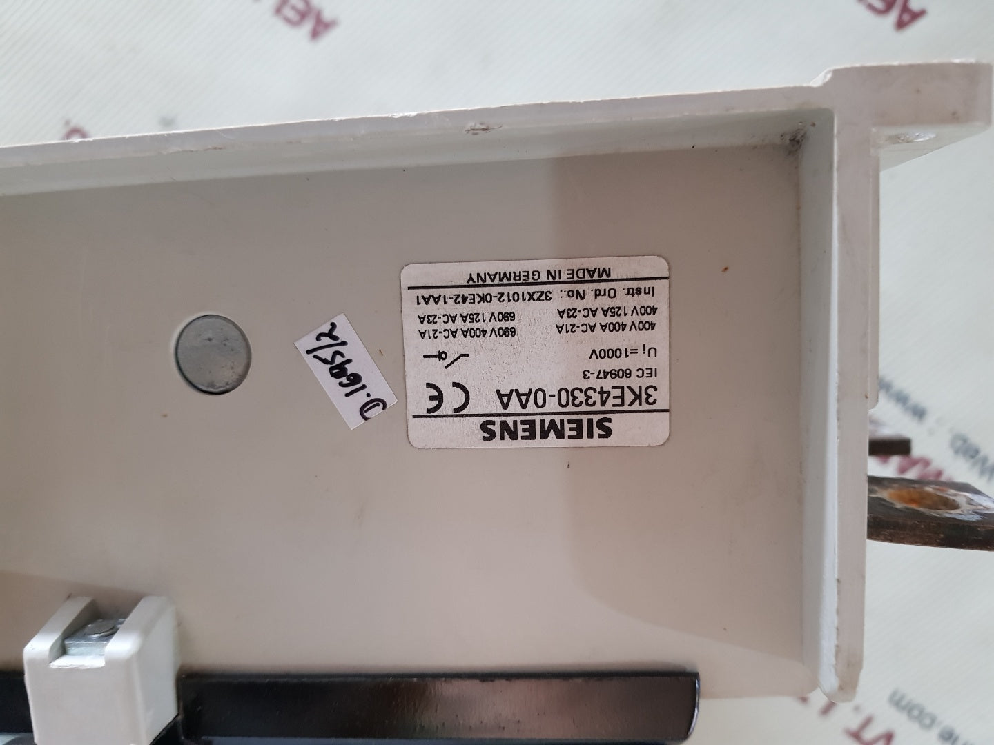 Siemens 3Ke4330-0Aa 3-pole Switch Disconnector 1000V 400A