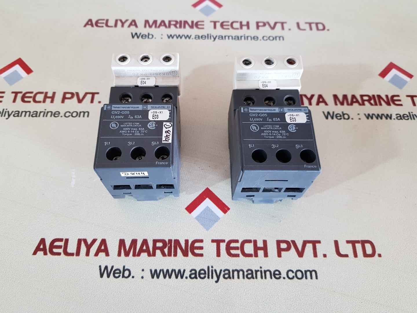 Lot of 5X Telemecanique gv2-g05 terminal tap block