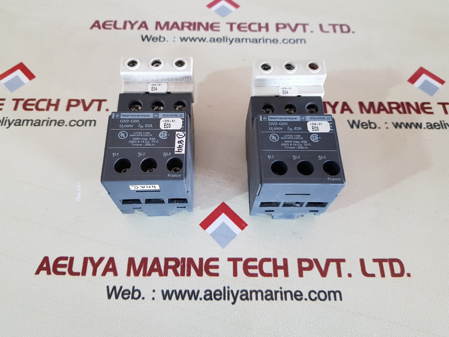 Lot of 5X Telemecanique gv2-g05 terminal tap block