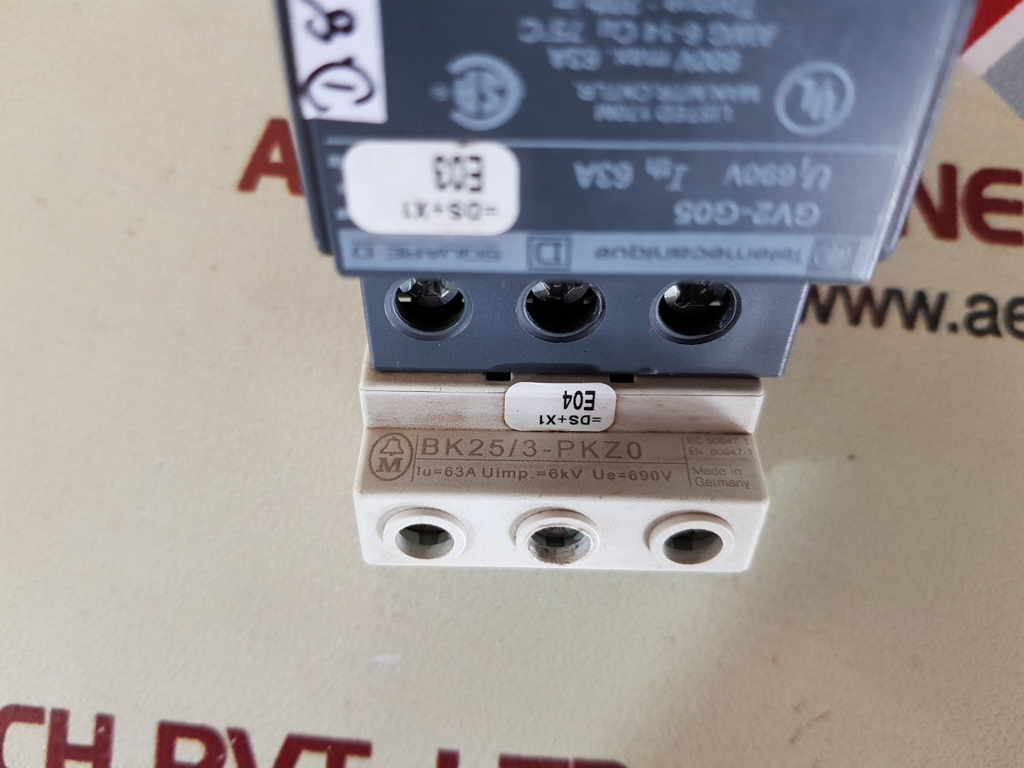 Lot of 5X Telemecanique gv2-g05 terminal tap block