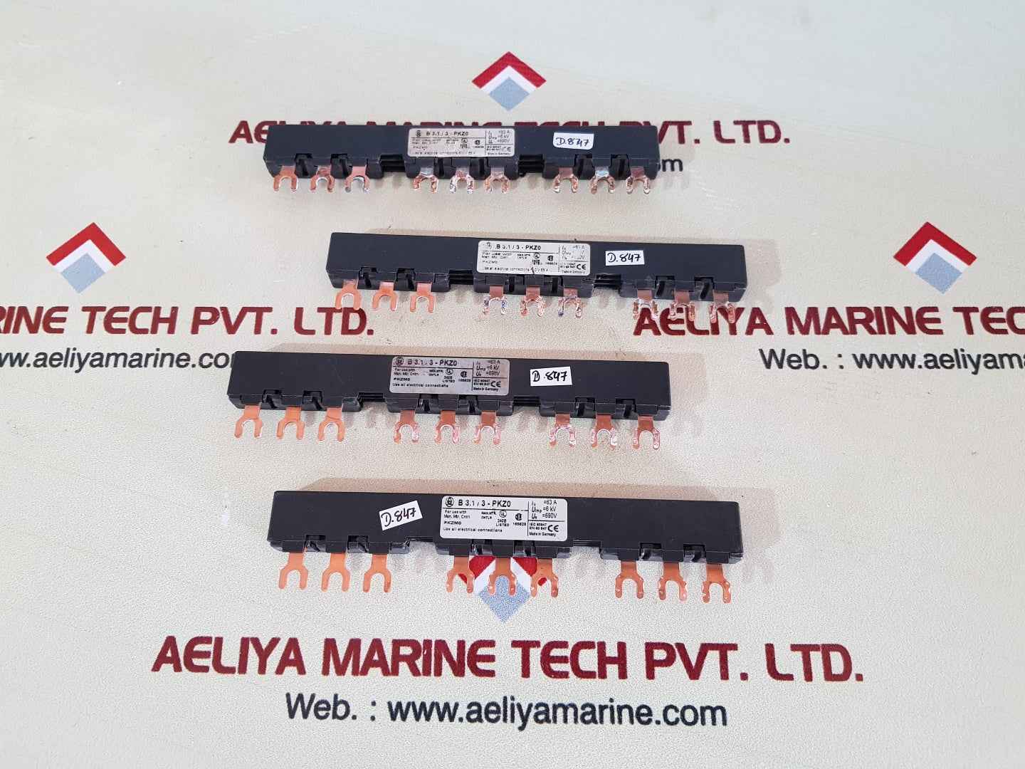 Lot of 4X Klockner moeller b3.1/3-pkz0 connector feeder terminal