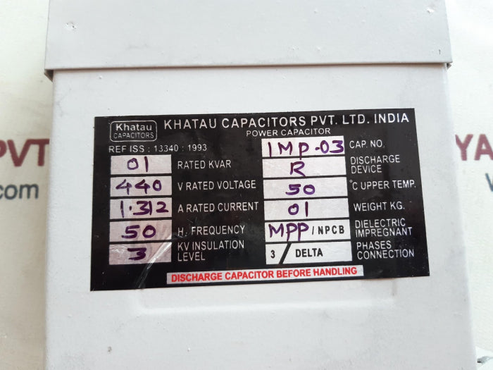 Khatau power capacitors 1mp-03