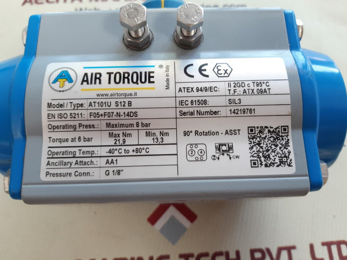 Air torque at101u s12b pneumatic actuator pump