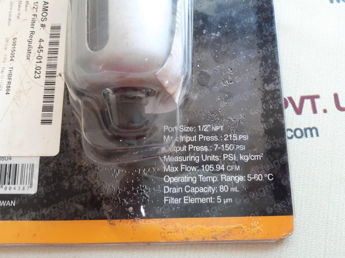 Geiger thbfr804 1/2" filter regulator