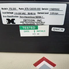 Detcon ps-300 power supply 975-124300-000 icn 10001937