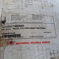 National oilwell 1560965 valve and mud pmup