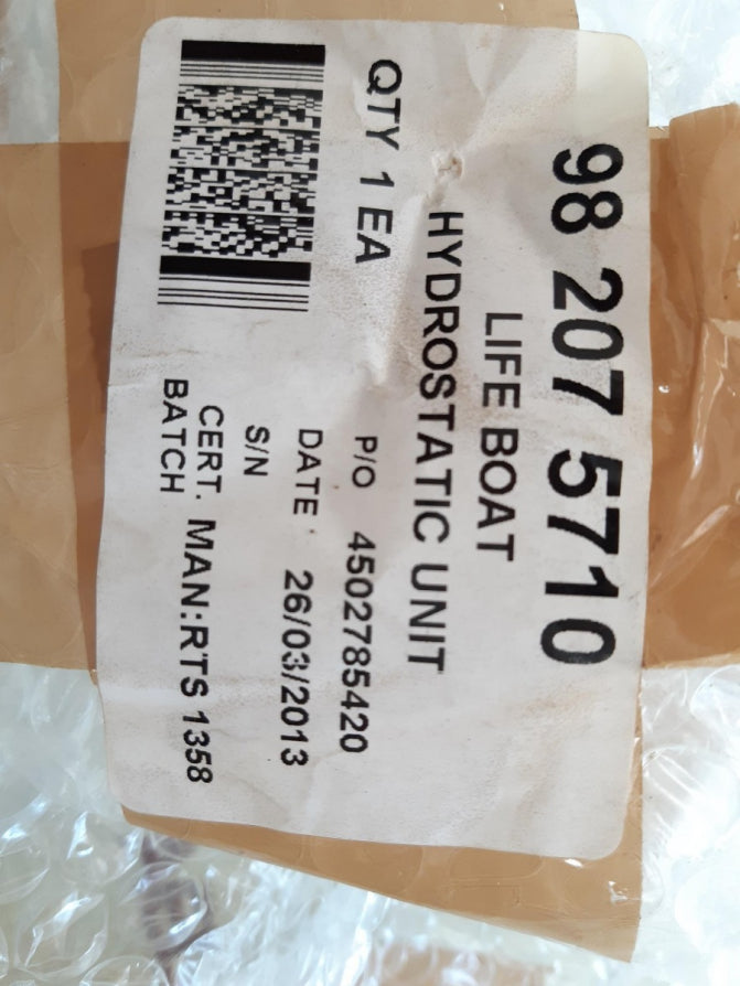 Life boat hydrostatic unit 98 207 5710