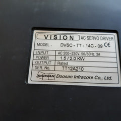 Doosan vision dvsc-tt-14c-09 ac servo driver ez6dvtt14c