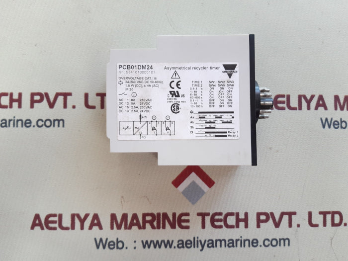 Carlo Gavazzi Pcb01dm24 Asymmetrical Recycler Timer 24-240v 50/60hz