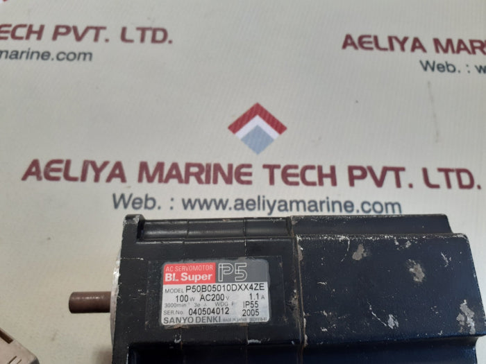 Sanyo denki p50b05010dxx4ze p5 ac servo motor 100w ip55