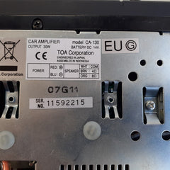 Toa ca-130 car amplifier