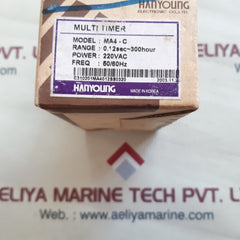 Hanyoung ma4-c multi timer 0.12sec~300hour 220vac