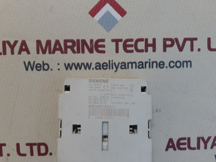 Siemens 3rh1921-2da11 auxiliary contact
