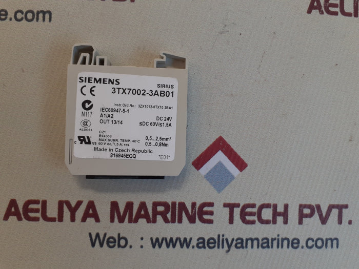 Siemens Sirius 3Tx7002-3Ab01 Coupling Relay A1/A2 Dc 24V