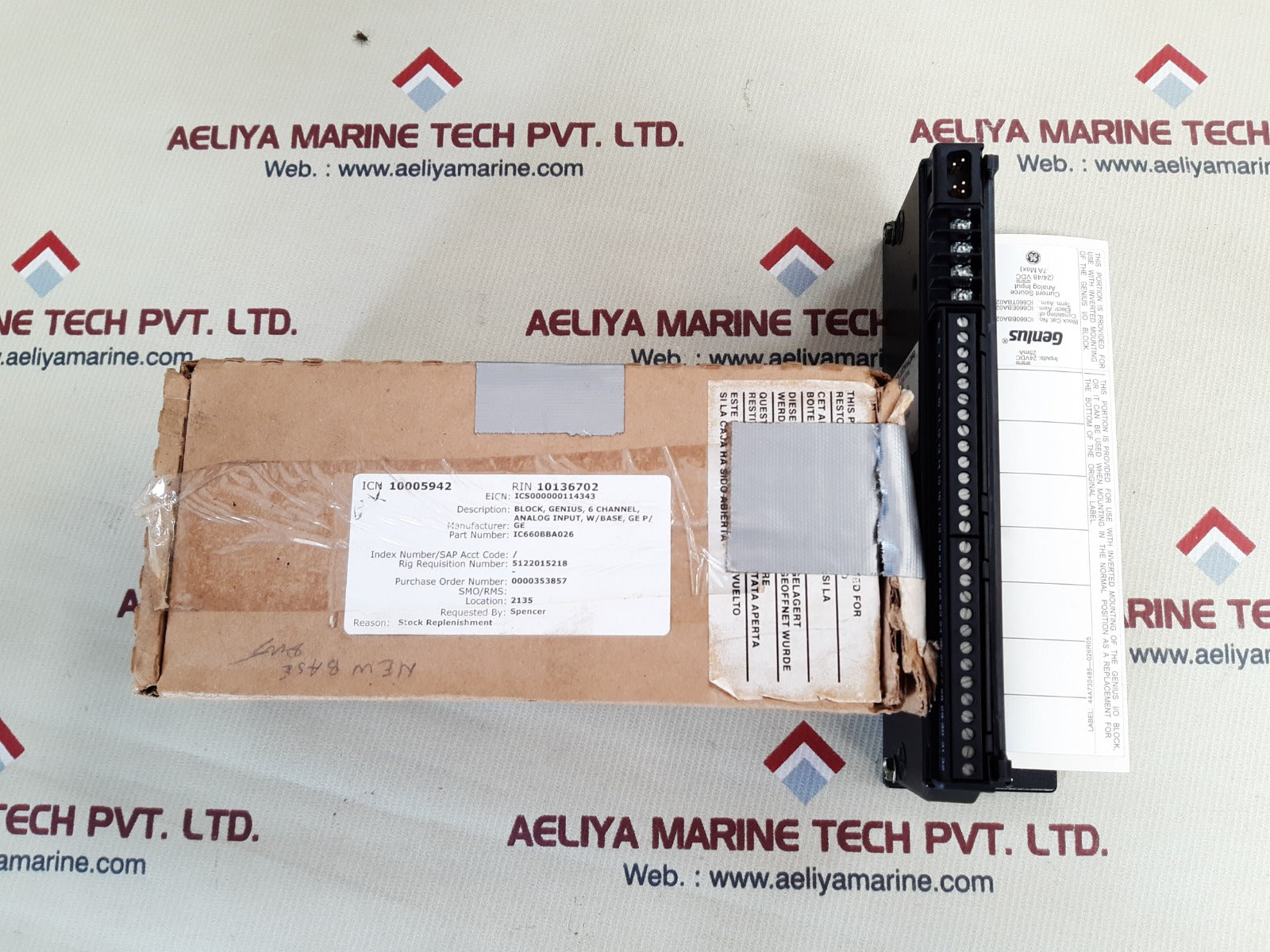 Ge Ic660tba026m Genius Terminal Module Analog Input 24/48vdc Class I Div 2