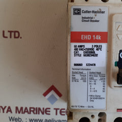 Cutler-hammer ehd 14k 3pole circuit breaker ehd3060l