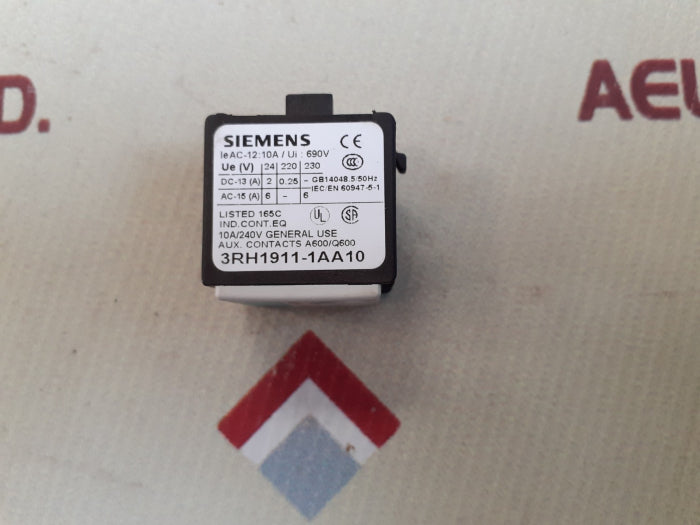Set of 6X siemens 3rh1911-1aa10 contact block