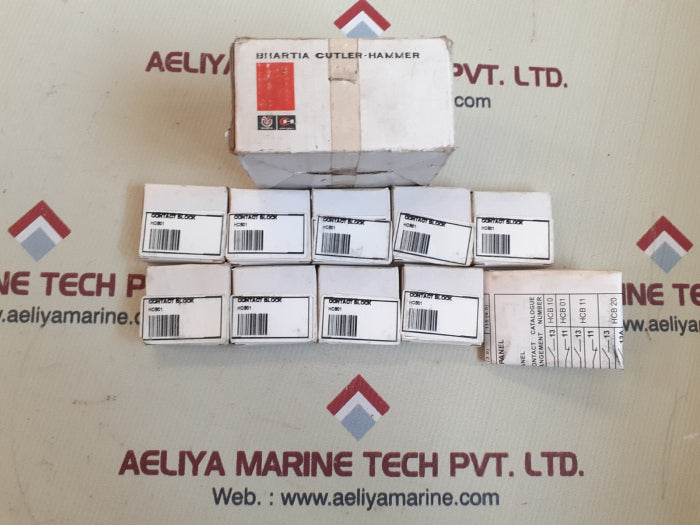 Lot Of 3X Bhartia cutler hammer hcb01 contact block is 13947-5-1