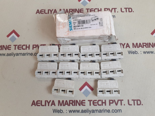 Set of 10X siemens 3rv1901-1d auxiliary contact block