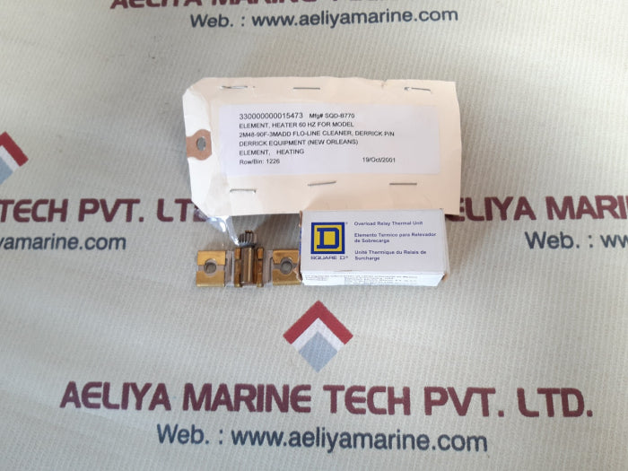 square D ah 80 b7.70 overload relay thermal unit