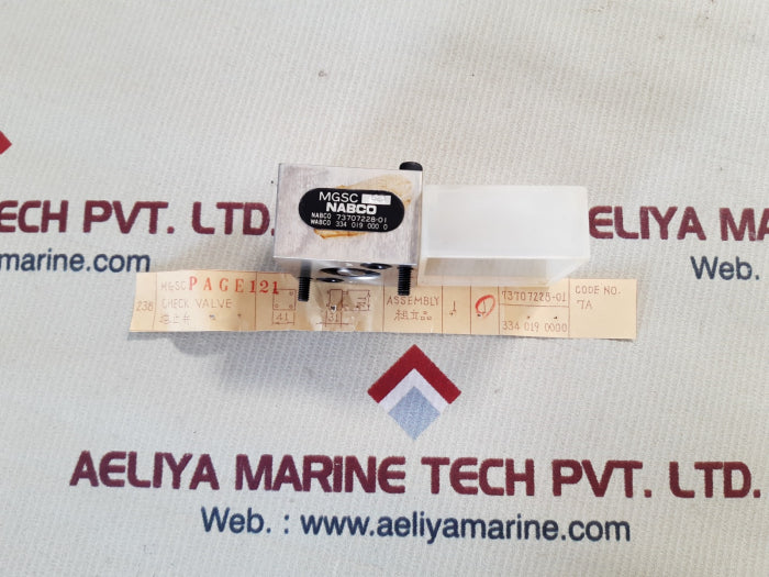 Nabco mgsc 62a check valve 73707228-01