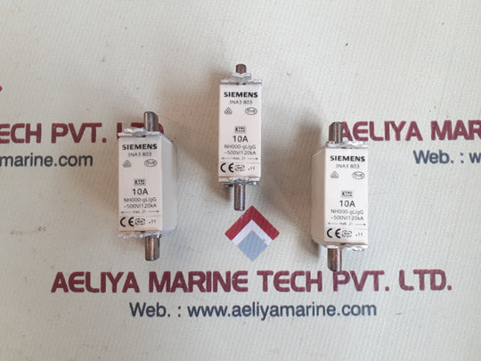 Lot Of 3X Siemens 3Na3 803 Fuse 10A