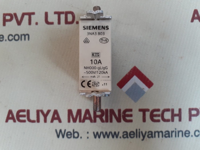 Lot Of 3X Siemens 3Na3 803 Fuse 10A