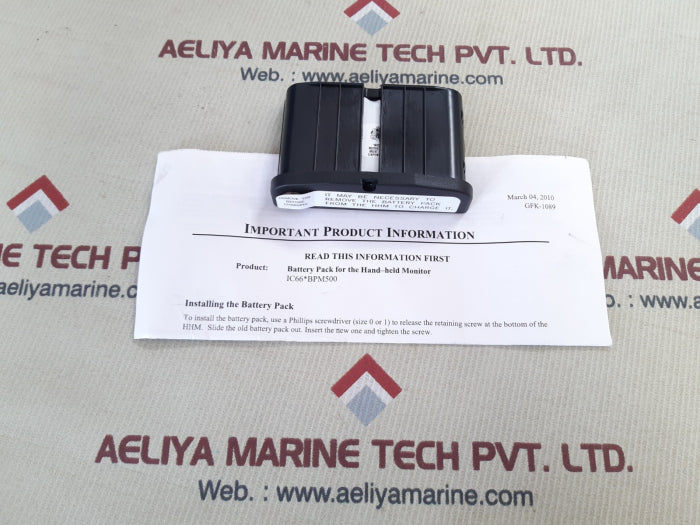 Ge fanuc ic660bpm500b rechargeable battery pack