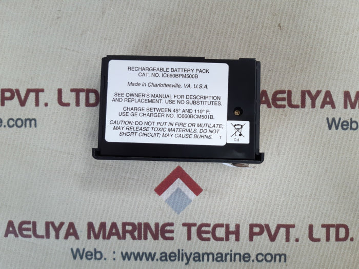 Ge fanuc ic660bpm500b rechargeable battery pack
