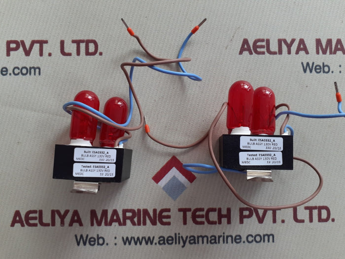 Lot Of 2X Px99901389 Filament130V 5W Red Bulb Assembly